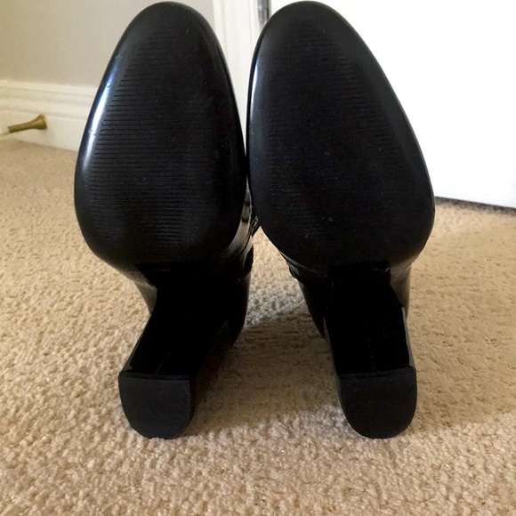 ALDO Black Patent (Faux) Leather Ankle Boots - Picture 6 of 6